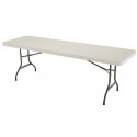 Lifetime 8 ft. Commercial Plastic Folding Banquet Table (Almond) 22984