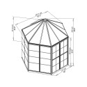 Palram 7x8 Oasis Hex Greenhouse Kit - Gray (HG6000)