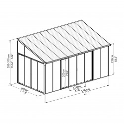 Palram 10x18 San Remo Patio Enclosure Kit - White  (HG9061)