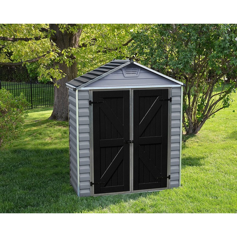 Palram 6x3 Skylight Storage Shed Kit - Gray (HG9603GY)