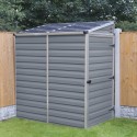 Palram 4x6 Lean-To Skylight Storage Shed Kit - Gray (HG9600T)