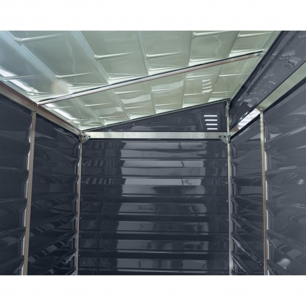 palram 4x6 lean-to skylight storage shed kit - gray hg9600t