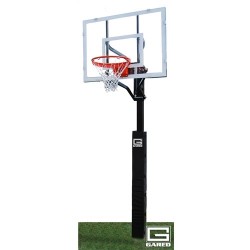 Gared Super Shot Adjustable In-Ground Basketball System, 4" Square Post, 36" x 48" Acrylic Backboard, 726 Goal (GP5A48G)