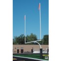 Gared RedZone 4-1/2" O.D., 23' 4" Crossbar, High School Football Goalposts, Galvanized (FGHS45IGW)