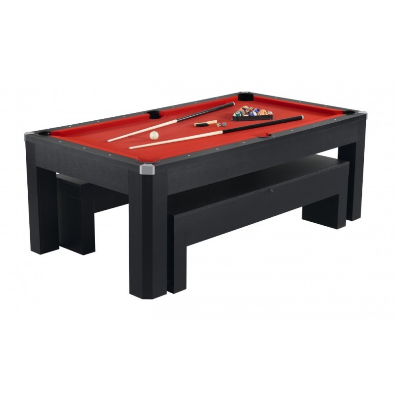 Park Avenue 7' Pool Table Set With Benches & Top (NG2530PR)