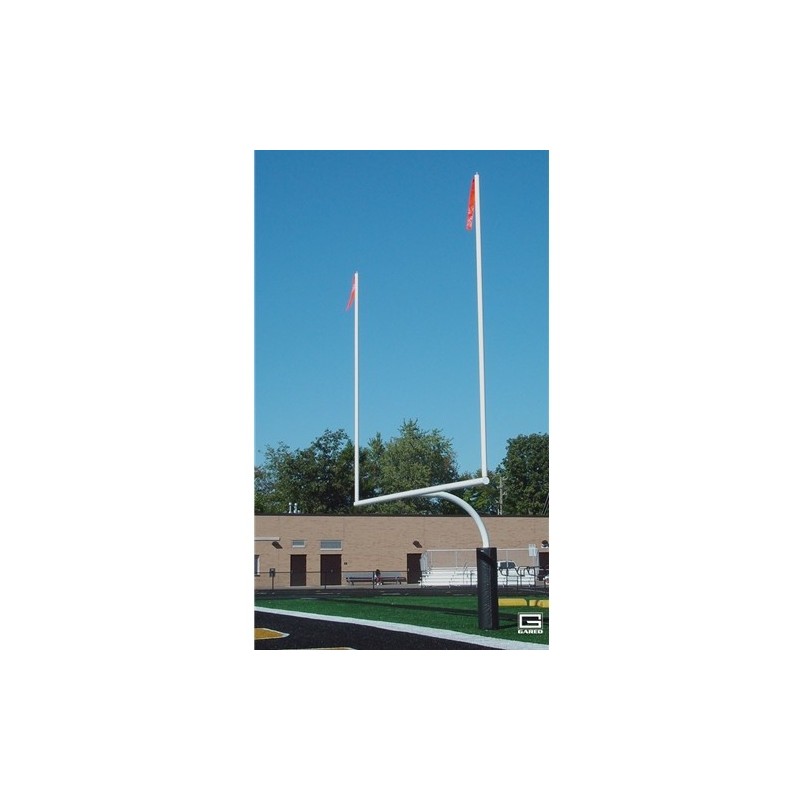 Gared RedZone 5-9/16" O.D., 23' 4" Crossbar, High School Football Goalposts, Galvanized, Plate-Mount (FGP601P)