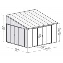 Palram 13x14 San Remo Patio Enclosure Kit - White  (HG9062)