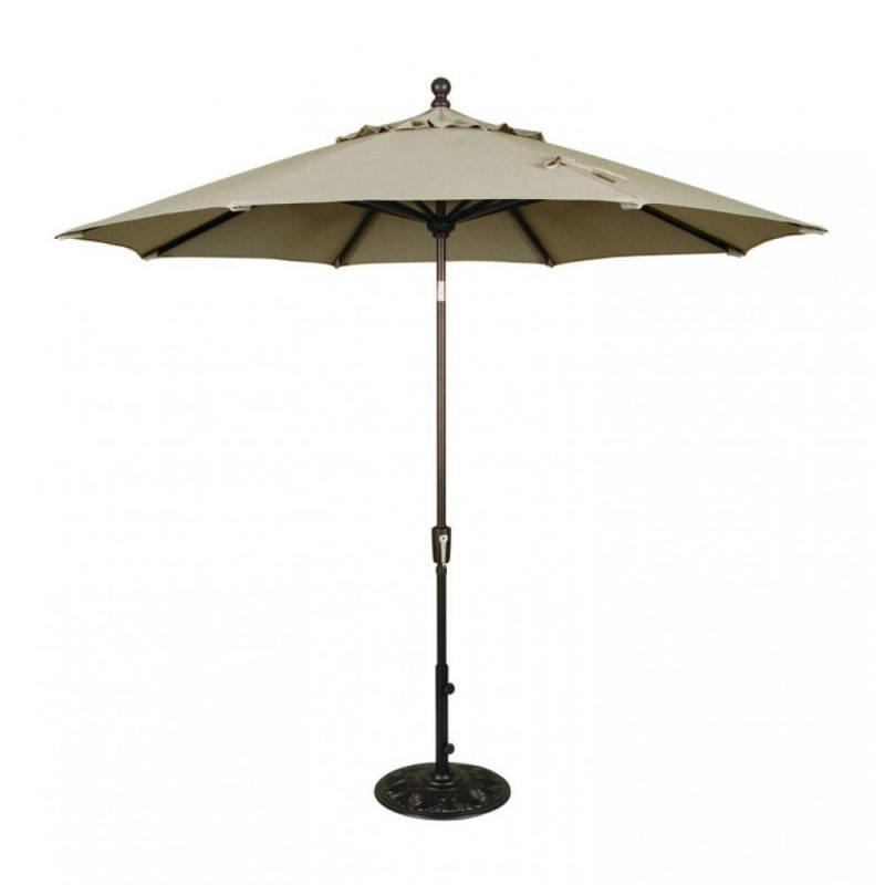 Blue Wave Mirage 9-ft Octagonal Market Umbrella w/ Auto-Tilt in Beige Sunbrella Acrylic  (NU5422B