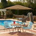 Blue Wave Mirage 9-ft Octagonal Market Umbrella w/ Auto-Tilt - Stone Sunbrella Acrylic  (NU5422SS)