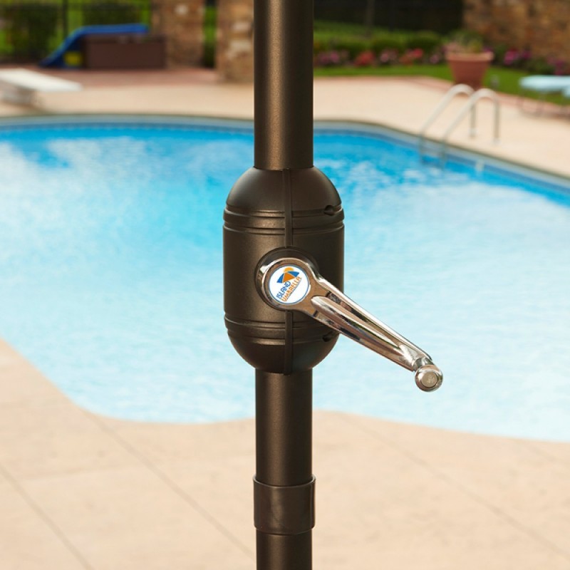 Blue Wave Mirage 9-ft Octagonal Market Umbrella w/ Auto-Tilt - Terra Cotta Sunbrella Acrylic  (NU5422TS)