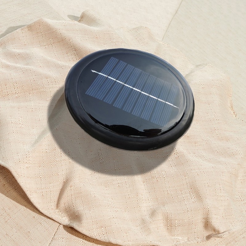 Blue Wave Mirage Fiesta 9-ft Market Umbrella w/ Solar LED - Champagne Olefin  (NU5424CH)