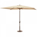 Blue Wave Adriatic 6.5-ft x 10-ft Rectangular Market Umbrella - Champagne Olefin (NU5433CH)