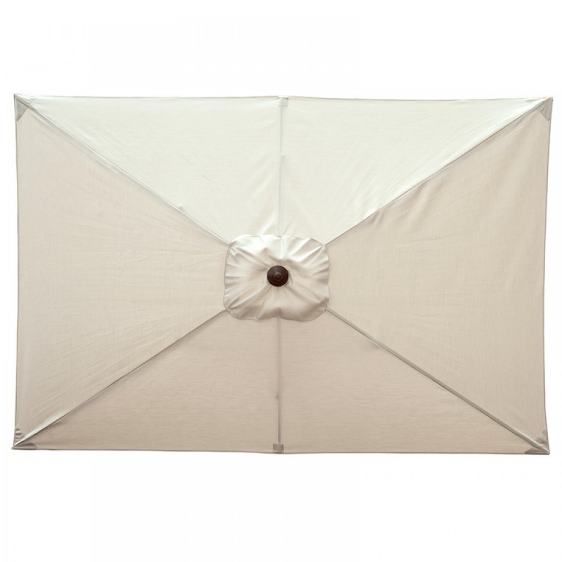 Blue Wave Adriatic 6.5-ft x 10-ft Rectangular Market Umbrella - Champagne Olefin (NU5433CH)