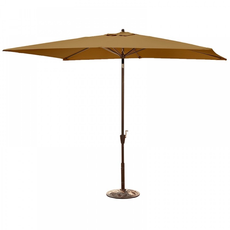 Blue Wave Adriatic 6.5-ft x 10-ft Rectangular Market Umbrella - Stone Sunbrella Acrylic (NU5433SS)