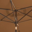 Blue Wave Adriatic 6.5-ft x 10-ft Rectangular Market Umbrella - Stone Sunbrella Acrylic (NU5433SS)