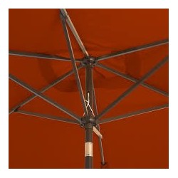 Blue Wave Adriatic 6.5-ft x 10-ft Rectangular Market Umbrella - Terra Cotta Olefin (NU5433TC)