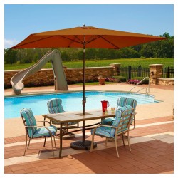 Blue Wave Adriatic 6.5-ft x 10-ft Rectangular Market Umbrella - Terra Cotta Sunbrella Acrylic (NU5433TS)