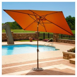 Blue Wave Adriatic 6.5-ft x 10-ft Rectangular Market Umbrella - Terra Cotta Sunbrella Acrylic (NU5433TS)