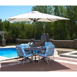 BlueWave Caspian 8x10 Rectangular Market Umbrella - Beige Sunbrella Acrylic (NU5448B)