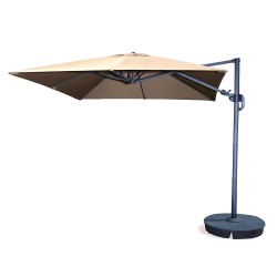 Blue Wave Santorini II 10ft Square Cantilever Umbrella  - Beige Sunbrella Acrylic (NU6045)