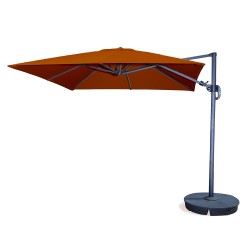 Blue Wave Santorini II 10ft Square Cantilever Umbrella  - Terra Cotta Sunbrella Acrylic (NU6050)