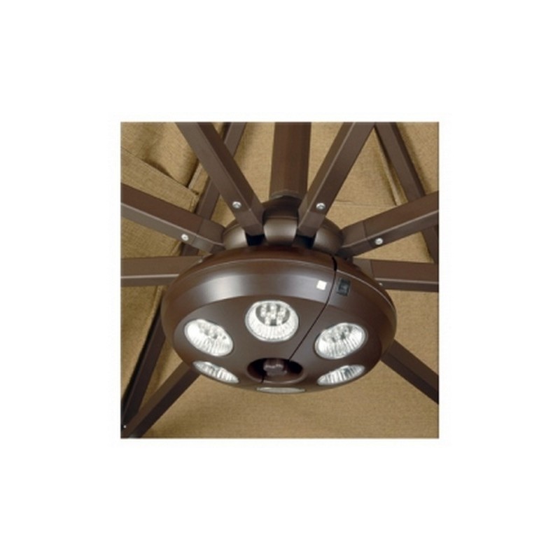 Blue Wave Rechargeable 6 Light Bronze Umbrella Light (NU5515)