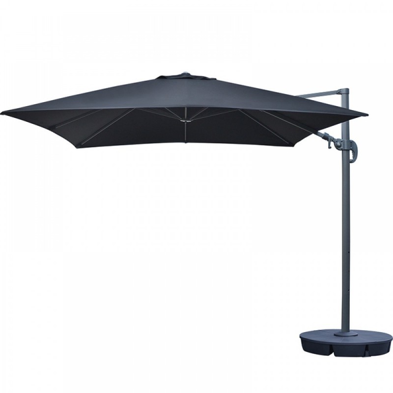 Blue Wave Santorini II 10-ft Square Cantilever Umbrella - Black Sunbrella Acrylic (NU6070)