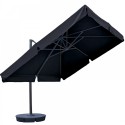 Blue Wave Santorini II 10-ft Square Cantilever Umbrella w/ Valance - Black Sunbrella Acrylic (NU6170)