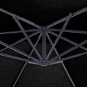 Blue Wave Santorini II 10-ft Square Cantilever Umbrella w/ Valance - Black Sunbrella Acrylic (NU6170)