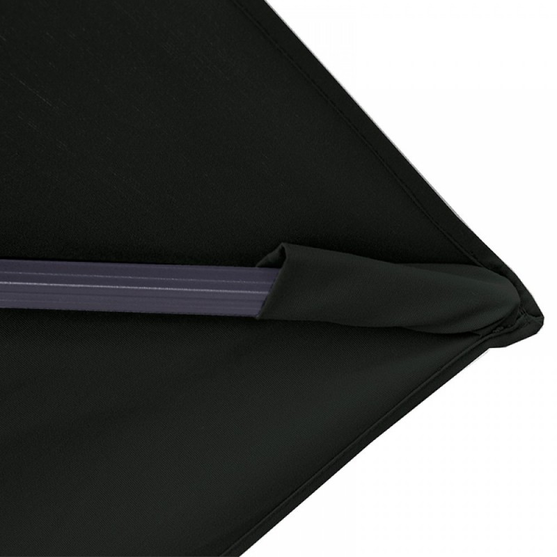 Blue Wave Santorini II 10-ft Square Cantilever Umbrella w/ Valance - Black Sunbrella Acrylic (NU6170)