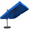Blue Wave Santorini II 10-ft Square Cantilever Umbrella w/ Valance - Blue Sunbrella Acrylic (NU6180)