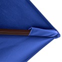 Blue Wave Santorini II 10-ft Square Cantilever Umbrella w/ Valance - Blue Sunbrella Acrylic (NU6180)