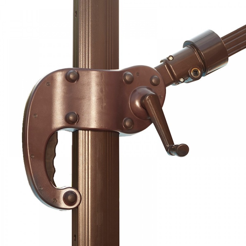 Blue Wave Santorini II 10-ft Square Cantilever Umbrella w/ Valance - Blue Sunbrella Acrylic (NU6180)