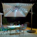 Blue Wave Santorini II Fiesta 10-ft Square Cantilever Umbrella - Beige Sunbrella Acrylic (NU6245)