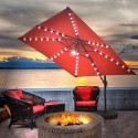 Blue Wave Santorini II Fiesta 10-ft Square Cantilever Umbrella - Terra Cotta Sunbrella Acrylic (NU6250)