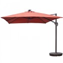 Blue Wave Santorini II Fiesta 10-ft Square Cantilever Umbrella - Terra Cotta Sunbrella Acrylic (NU6250)