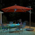 Blue Wave Santorini II Fiesta 10-ft Square Cantilever Umbrella - Terra Cotta Sunbrella Acrylic (NU6250)