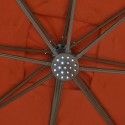 Blue Wave Santorini II Fiesta 10-ft Square Cantilever Umbrella - Terra Cotta Sunbrella Acrylic (NU6250)