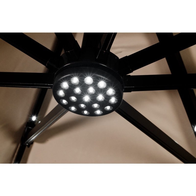 Blue Wave Santorini II Fiesta 10-ft Square Cantilever Umbrella - Stone Sunbrella Acrylic (NU6255)