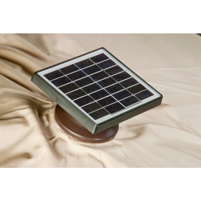 Blue Wave Santorini II Fiesta 10-ft Square Cantilever Umbrella - Stone Sunbrella Acrylic (NU6255)