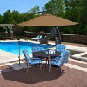 Blue Wave Santiago 10-ft Octagonal Cantilever Umbrella - Stone Sunbrella Acrylic (NU6400SS)