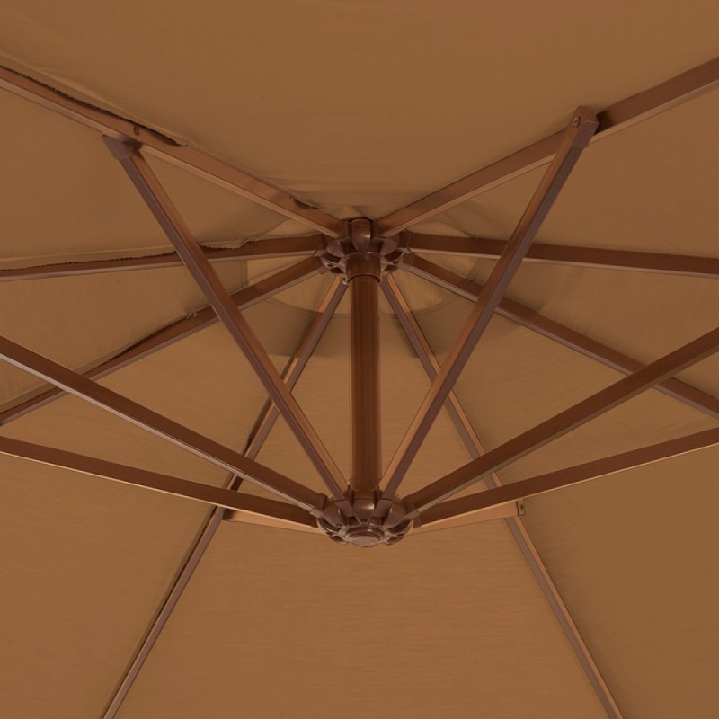 Blue Wave Santiago 10-ft Octagonal Cantilever Umbrella - Stone Sunbrella Acrylic (NU6400SS)