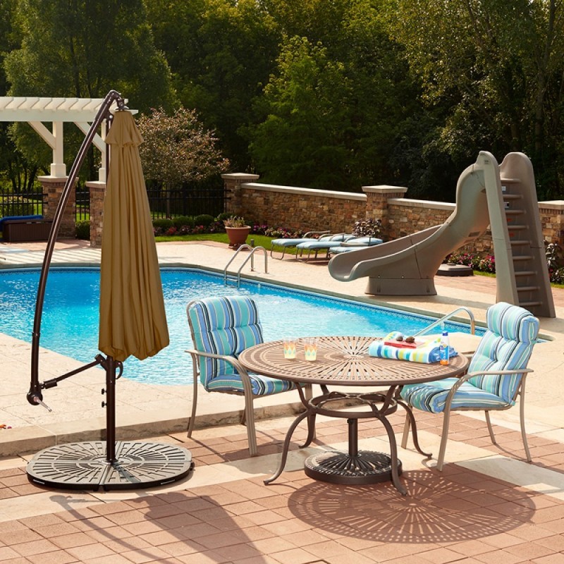 Blue Wave Santiago 10-ft Octagonal Cantilever Umbrella - Stone Olefin (NU6400ST)