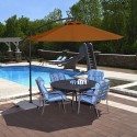 Blue Wave Santiago 10ft Octagonal Cantilever Umbrella - Terra Cotta Sunbrella Acrylic (NU6400TS)