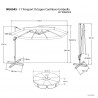 Blue Wave Freeport 11ft Octagon Cantilever w/ Valance - Stone Sunbrella Acrylic (NU6555) Blue Wave Freeport 11ft Octagon Cantilever w/ Valance - Stone Sunbrella Acrylic (NU6555)