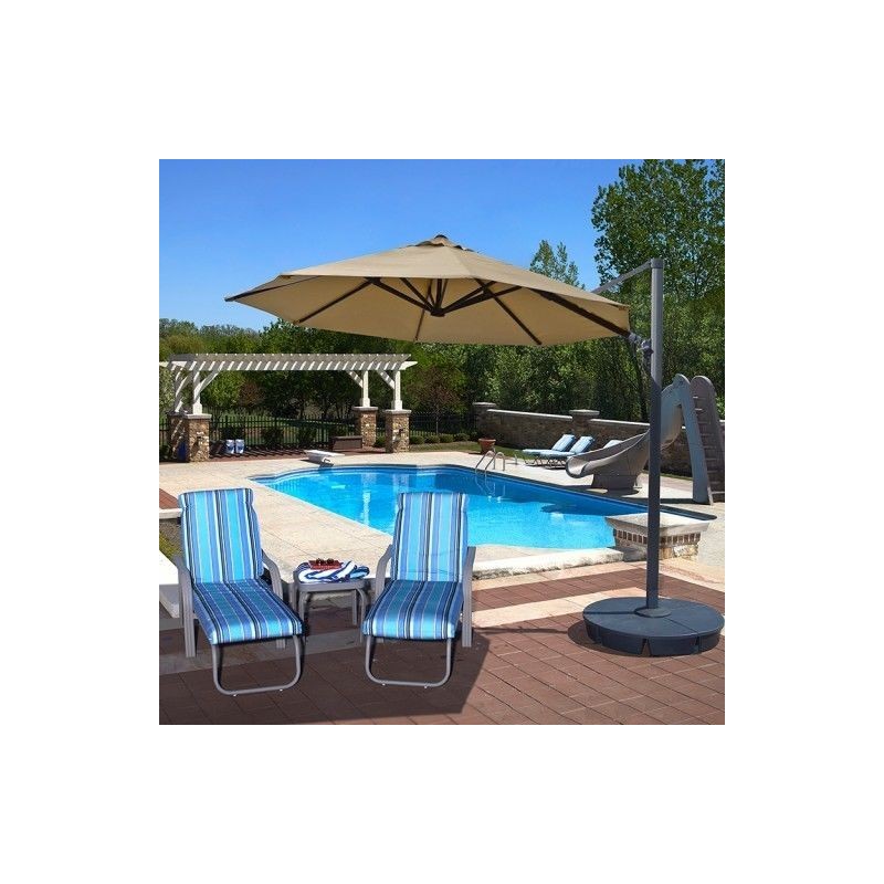 Blue Wave Freeport 11-ft Octagon Cantilever - Beige Sunbrella Acrylic (NU6575)