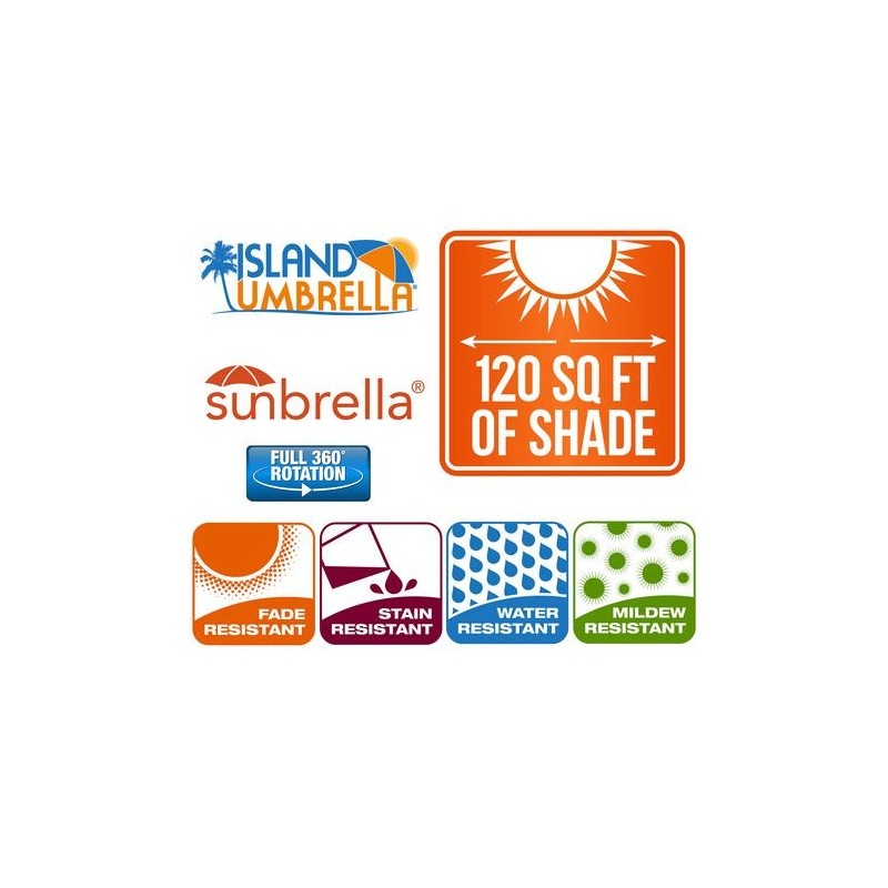 Blue Wave Victoria 13-ft Octagon Cantilever w/ Valance- Stone Sunbrella Acrylic (NU6785)