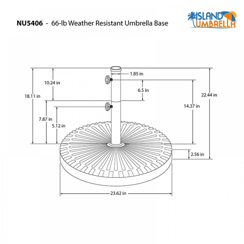 Blue Wave 66-lb Weather Resistant Umbrella Base - Bronze Resin Finish (NU5406)