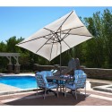 Blue Wave Adriatic 6.5-ft x 10-ft Rectangular Market Umbrella - Terra Cotta Olefin (NU5433TC)