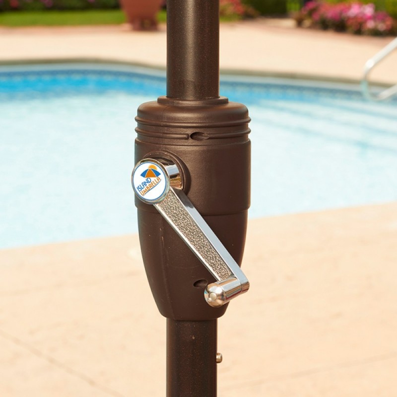 BlueWave Caspian 8x10 Rectangular Market Umbrella - Beige Sunbrella Acrylic (NU5448B)